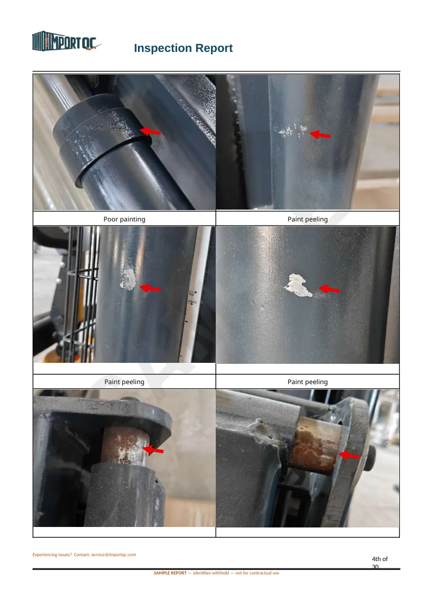 Interior page of the Pallet Stacker sample report